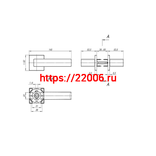 Ручка Fuaro (Фуаро) раздельная K.SL52.REDLINE (RED LINE SL) SSG-39 сатинированное золото фото 3
