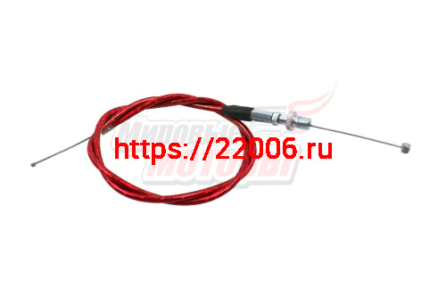 Трос газа с натяжкой , для короткоходной ручки (HL=860mm,FL=140mm) TTR (красный)