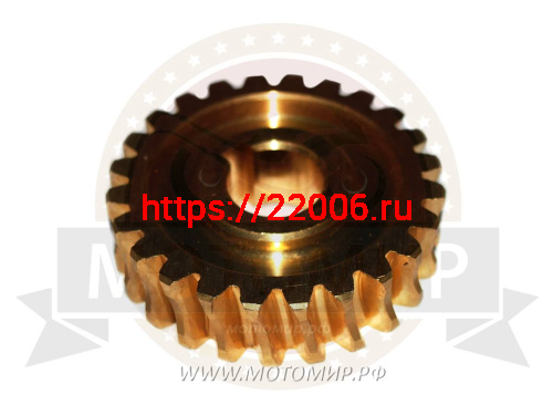 Шестерня червячного редуктора снегоуборочной л.с. машины 24 зуб. D19, внешний диам. 66 мм