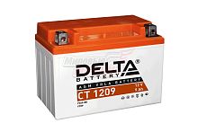 Аккумулятор 12В 9Ач DELTA CT1209 (YTX9-BS) (кислотный, герметичный) (прямая полярн) (150*86*107мм)