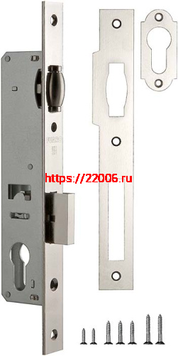 Корпус Fuaro (Фуаро) узкопрофильного замка с роликовой защелкой PROF155-25 (155-25) CP хром Корпус Fuaro (Фуаро) узкопрофильного замка с роликовой защелкой PROF155-25 (155-25) CP хром