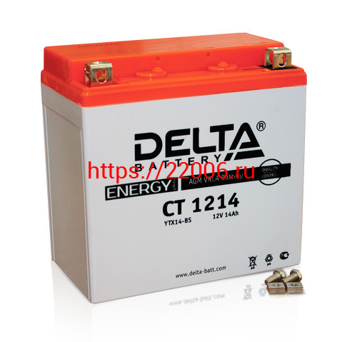 АКБ DELTA CT 1214 YTX14-BS (152*87*148) АКБ DELTA CT 1214 YTX14-BS (152*87*148)
