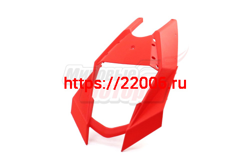 Облицовка фары передняя красная SAGA