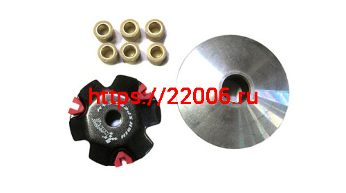 Вариатор Honda Dio AF-18 d-12 мм в сборе с роликами KOSO Вариатор Honda Dio AF-18 d-12 мм в сборе с роликами KOSO