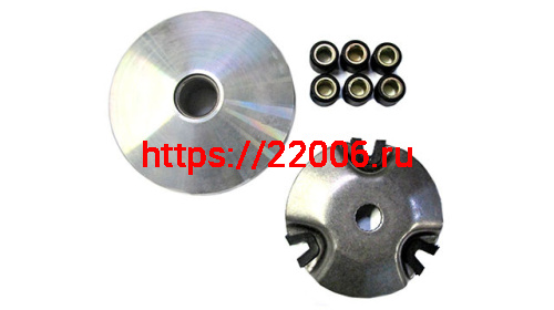 Вариатор Yamaha JOG-50 в сборе с роликами TMMP Вариатор Yamaha JOG-50 в сборе с роликами TMMP