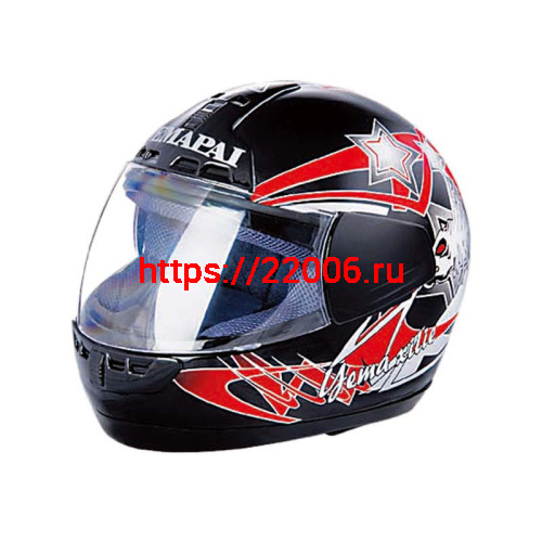 Мотошлем YM-801 черно-красный (XS)