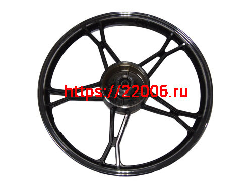 Обод 17" задний литой, барабан. тормоз 1,4-17  Альфа, LARGO/SHURIKEN (стандарт черный) (НАБОР)