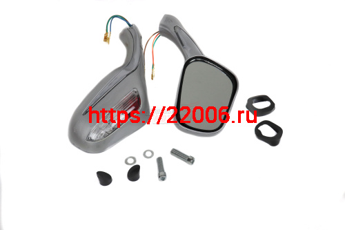 Зеркала (070) пласт.Каплевидные объемные серебрист, поворотник (плоский разъем) (к-во 40 пар) Зеркала (070) пласт.Каплевидные объемные серебрист, поворотник (плоский разъем) (к-во 40 пар)