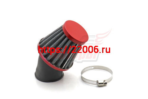 Фильтр Воздушный (1) х45 КОНУС 68 мм (d=42 mm) под углом 45 гр. КРАСНЫЙ (wk-1004)