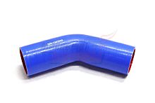 Патрубок радиатора нижний МАЗ, силикон.,синий,армир. L300мм,d58мм. (HH042)
