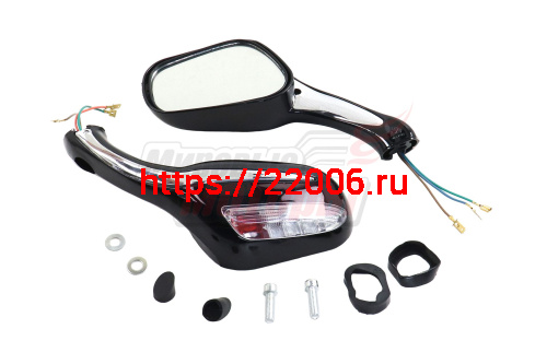 Зеркала (070) пласт.Каплевидные объемные черные, поворотник (плоский разъем) (кол-во в упак. 40 пар) Зеркала (070) пласт.Каплевидные объемные черные, поворотник (плоский разъем) (кол-во в упак. 40 пар)