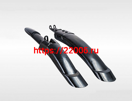 Крылья 26", пластиковые, черные широкие (комплект)выдвижной брызговик Крылья 26", пластиковые, черные широкие (комплект)выдвижной брызговик