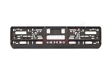 Рамка автомобильного номера (пластик) односоставная,чистая ЧЕРНАЯ (R17-1)