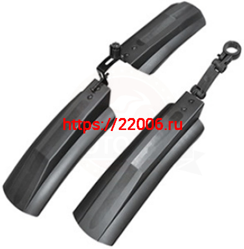 Крылья велосипедные 24"-26" для широких колес, фэтбайк, 3-х составные  (пара) пласт. HN 58