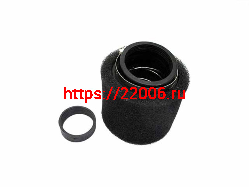 Фильтр воздушный нулевого сопротивления d-42мм PITBIKE (поролон черный) с переходным кольцом Фильтр воздушный нулевого сопротивления d-42мм PITBIKE (поролон черный) с переходным кольцом