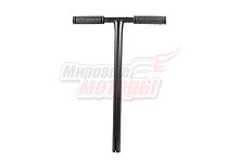 Руль алюминиевый прямой 520*360мм (ЧЕРНЫЙ) с грипперами (для самоката)