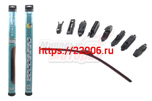 Щётка стеклоочистителя бескаркасная Sport-Design HEMEN 700 мм + 8 адаптеров (HBL700) Щётка стеклоочистителя бескаркасная Sport-Design HEMEN 700 мм + 8 адаптеров (HBL700)