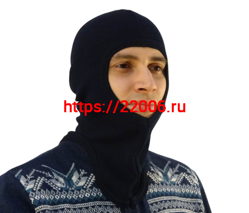Подшлемник-балаклава, открытое лицо, шерсть 30% ,акрил 70% (цвет Синий ) П107 Подшлемник-балаклава, открытое лицо, шерсть 30% ,акрил 70% (цвет Синий ) П107