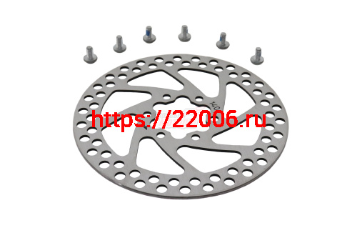 Диск тормозной вело 140 мм с креп. болтами без адаптера Диск тормозной вело 140 мм с креп. болтами без адаптера