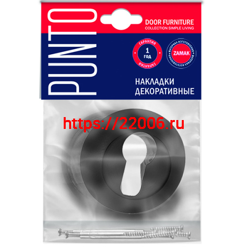 Накладка Punto (Пунто) под цилиндр ET.R.ZR54 (ET ZR) BL-24 черный фото 2 Накладка Punto (Пунто) под цилиндр ET.R.ZR54 (ET ZR) BL-24 черный фото 2