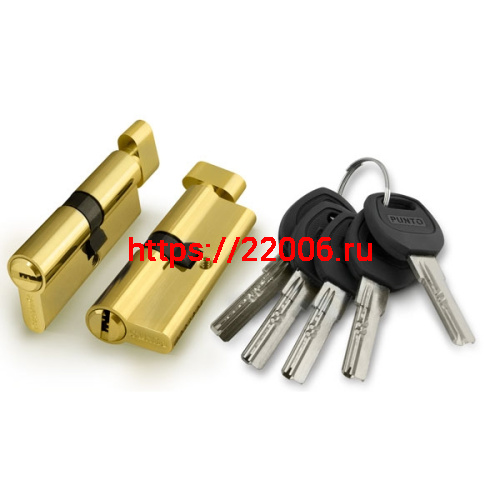 Цилиндровый Punto (Пунто) механизм (A202/80) A2002Knob80(35+10+35) с вертушкой PB латунь