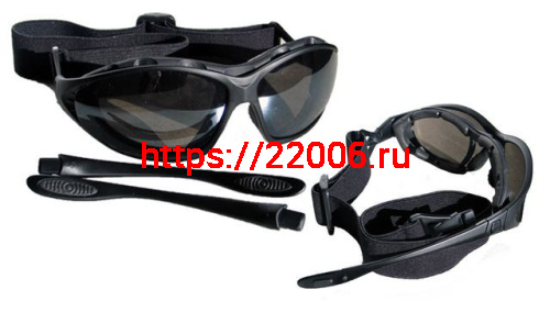 Очки 601-В стекло серое резинка без дужек Очки 601-В стекло серое резинка без дужек