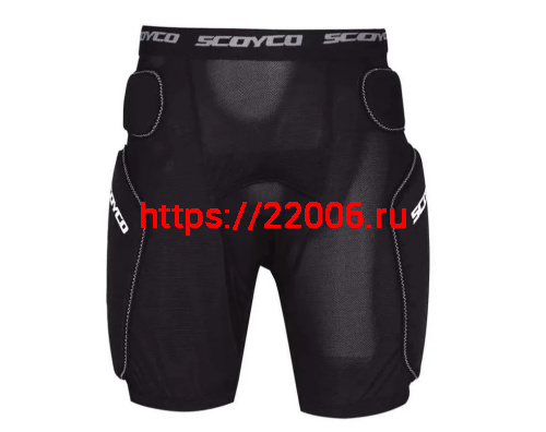 Шорты защитные мото SCOYCO PM01, черные, р-р 30,  М, защитные вставки в ценных местах
