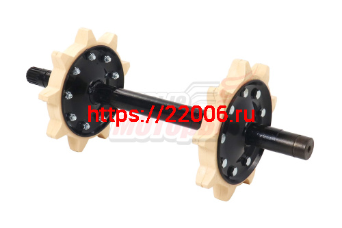 Вал Буран ведущий (со шлицами со звездочками) (110200290) без подшипников