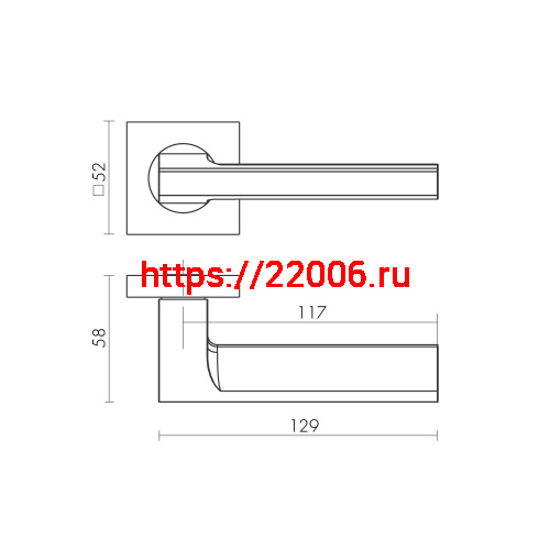 Ручка Fuaro (Фуаро) раздельная K.KM52.SAMPLE (SAMPLE KM) GR-23 графит фото 3