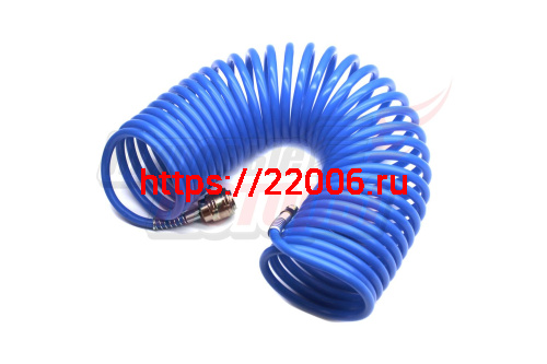 Шланг пневматический с фитингами рапид (6,5*10мм-10м, 10bar, спиральный, полиуретан) Шланг пневматический с фитингами рапид (6,5*10мм-10м, 10bar, спиральный, полиуретан)