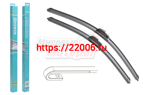 Щётки стеклоочистителя комплект 2шт. HEMEN 475/550 мм (HP55475A) Щётки стеклоочистителя комплект 2шт. HEMEN 475/550 мм (HP55475A)