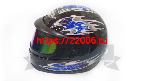 Шлем интеграл FALCON XZF01, размер S (59-60) (тонированный визор) decal red black 1 black grey blue фото 4 Шлем интеграл FALCON XZF01, размер S (59-60) (тонированный визор) decal red black 1 black grey blue фото 4