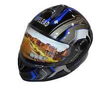 Шлем интеграл "Safelead" HF-122 черный Q162, размер L