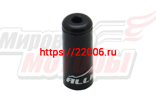 Наконечник оболочки троса тормоза, "Аlligator" 6х15мм, алюминиевый, чёрный/LY-HPA56BB Наконечник оболочки троса тормоза, "Аlligator" 6х15мм, алюминиевый, чёрный/LY-HPA56BB