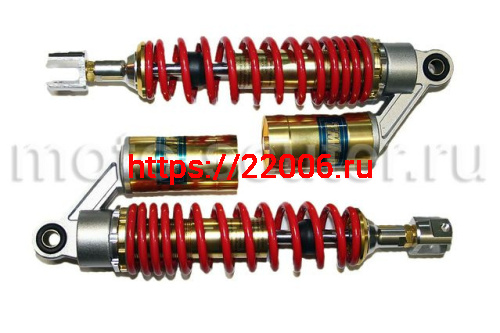 Амортизатор 325мм задний газомасляный c подкачкой, выносной резервуар 139FMB мопед d10 d12 Амортизатор 325мм задний газомасляный c подкачкой, выносной резервуар 139FMB мопед d10 d12