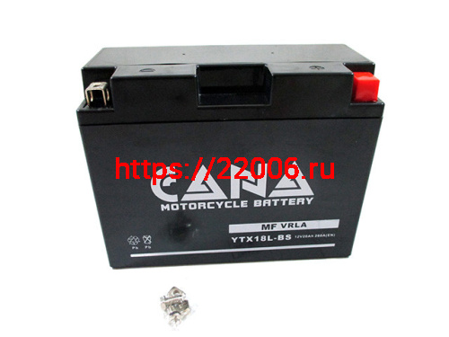 Аккумулятор CANA 12v/20hr YTX18L-BS (260EN, VRLA, 205*90*159, 7,2кг, -) 4 Аккумулятор CANA 12v/20hr YTX18L-BS (260EN, VRLA, 205*90*159, 7,2кг, -) 4