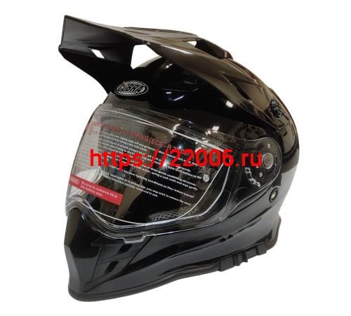 Шлем кроссовый со стеклом COBRA EC H331, белый, черный, черный-лайм, резмер S фото 2 Шлем кроссовый со стеклом COBRA EC H331, белый, черный, черный-лайм, резмер S фото 2