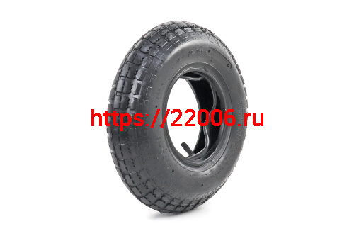 Покрышка тачки садовой 6" 4,00-6 камерная (С КАМЕРОЙ) МАРКИРОВАННАЯ фото 2