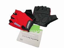 Перчатки вело GIANT XL (без пальцев) красно-черные