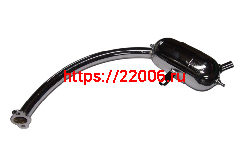 Глушитель 2х такт Веломотор "Газуля" №32 колено полукруг