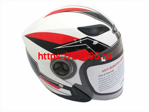 Мотошлем YM-619 Graphics красно-белый (XL)