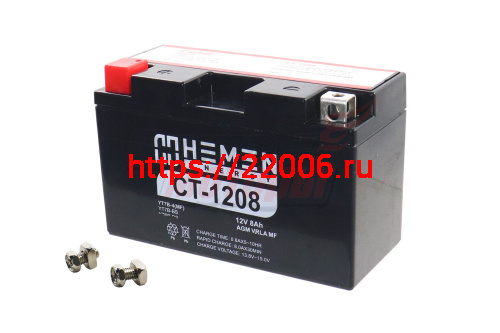 Аккумулятор 12В 8Ач HEMEN ENERGY CT1208 (YT7B-BS) (кислотный, герметичный) (прям. пол.)(150*66*93мм) Аккумулятор 12В 8Ач HEMEN ENERGY CT1208 (YT7B-BS) (кислотный, герметичный) (прям. пол.)(150*66*93мм)