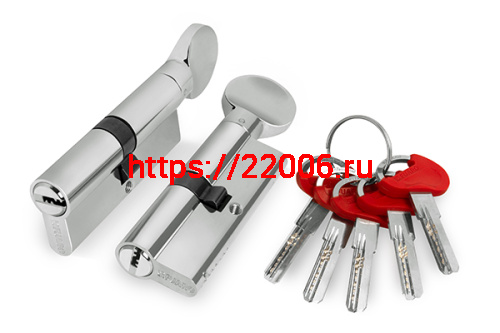 Цилиндровый Fuaro (Фуаро) механизм D-PRO502/90 mm (35+10+45) CP хром 5 кл.