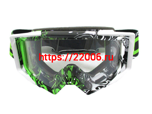 Очки 815-138 оправа бело-зеленая, линза прозрачная двойная Очки 815-138 оправа бело-зеленая, линза прозрачная двойная