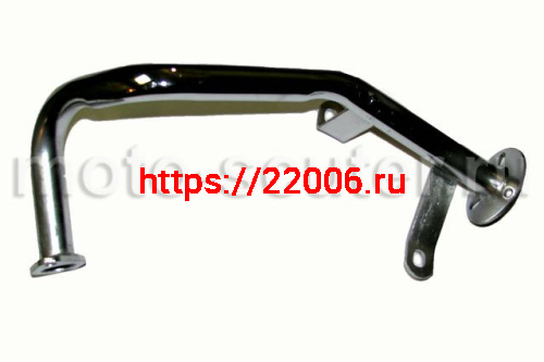 Колено глушителя (для глушителя прямоток) 139QMB 50cc с кронштейном Колено глушителя (для глушителя прямоток) 139QMB 50cc с кронштейном