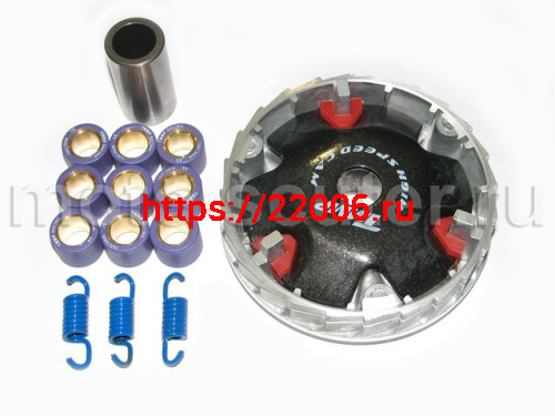 Вариатор спортивный Honda Dio AF27/34, 139QMB в сб. (палец, пружины сцепления, ролики 6/7/8 гр.)ТMMP Вариатор спортивный Honda Dio AF27/34, 139QMB в сб. (палец, пружины сцепления, ролики 6/7/8 гр.)ТMMP