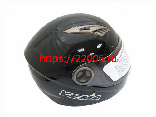 Мотошлем YM-827 черный (S) Мотошлем YM-827 черный (S)