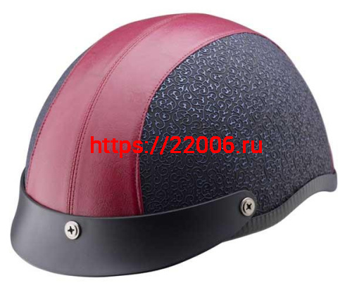 Мотошлем YM-610 Leather черный (М)