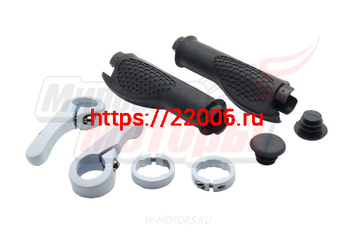 Ручки руля Вело 120мм с расширением под пальцы, с цветными рогами и алюм. цветными наконечниками фото 4 Ручки руля Вело 120мм с расширением под пальцы, с цветными рогами и алюм. цветными наконечниками фото 4