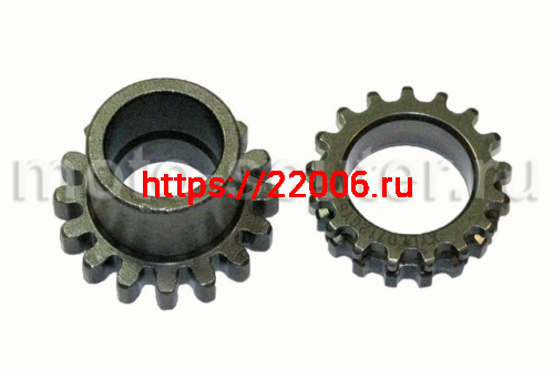 Шестерня привода цепи масляного насоса + шестерня стартера на коленвал 139QMB Шестерня привода цепи масляного насоса + шестерня стартера на коленвал 139QMB